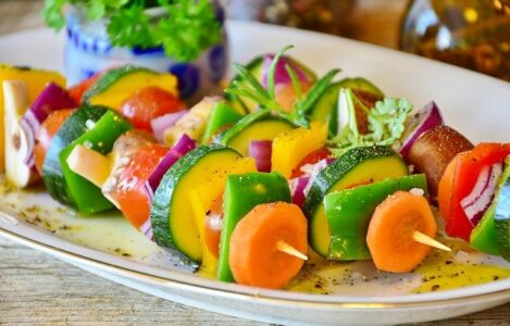 Vegetable skewer -support Meat-free Monday